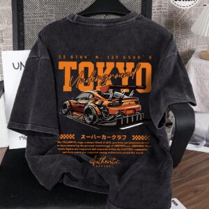 Spring And Summer Racing Pattern Men's T-Shirt Top, Micro Elastic Fit, Washed With Water To Make Old, Cotton Breathable Black Round Neck Short Sleeved T-Shirt, Daily Casual Street T-Shirt Top